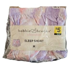 Bobbie Brooks Women's Sleepwear Sleep Shorts, Purple Tie Dye, MEDIUM NEW #872